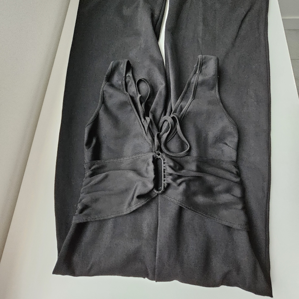 Cushnie Et Ochs × Carbone 38 Black Wide Leg Wrapped Waist Cut Out Jumpsuit - Picture 7 of 15